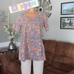 NWT LuLaRoe Blue Floral Perfect T Size XS